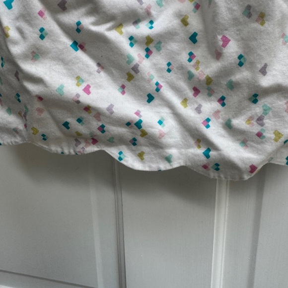 Marese 3T GirlsWhite and Blue Heart Short Sleeve Blouse with Ruffle Sleeves - Picture 3 of 7